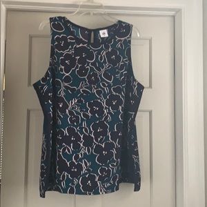 CAbi Warhol Floral Sleeveless Blouse Style 3087 XL